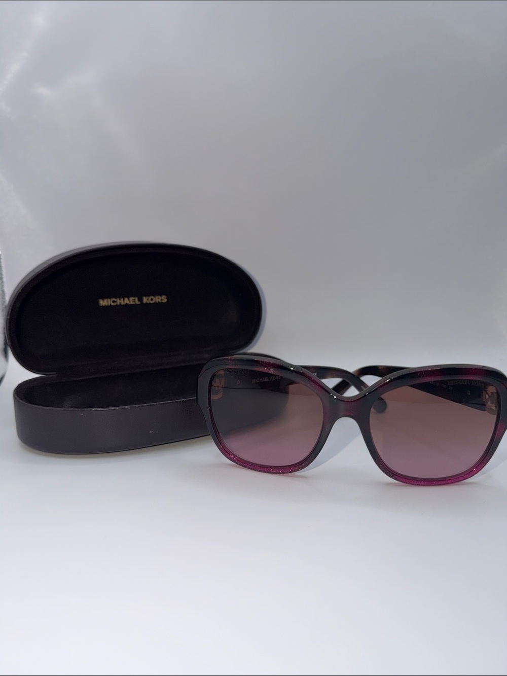 Michael Kors Tabitha III Pink Glitter Sunglasses